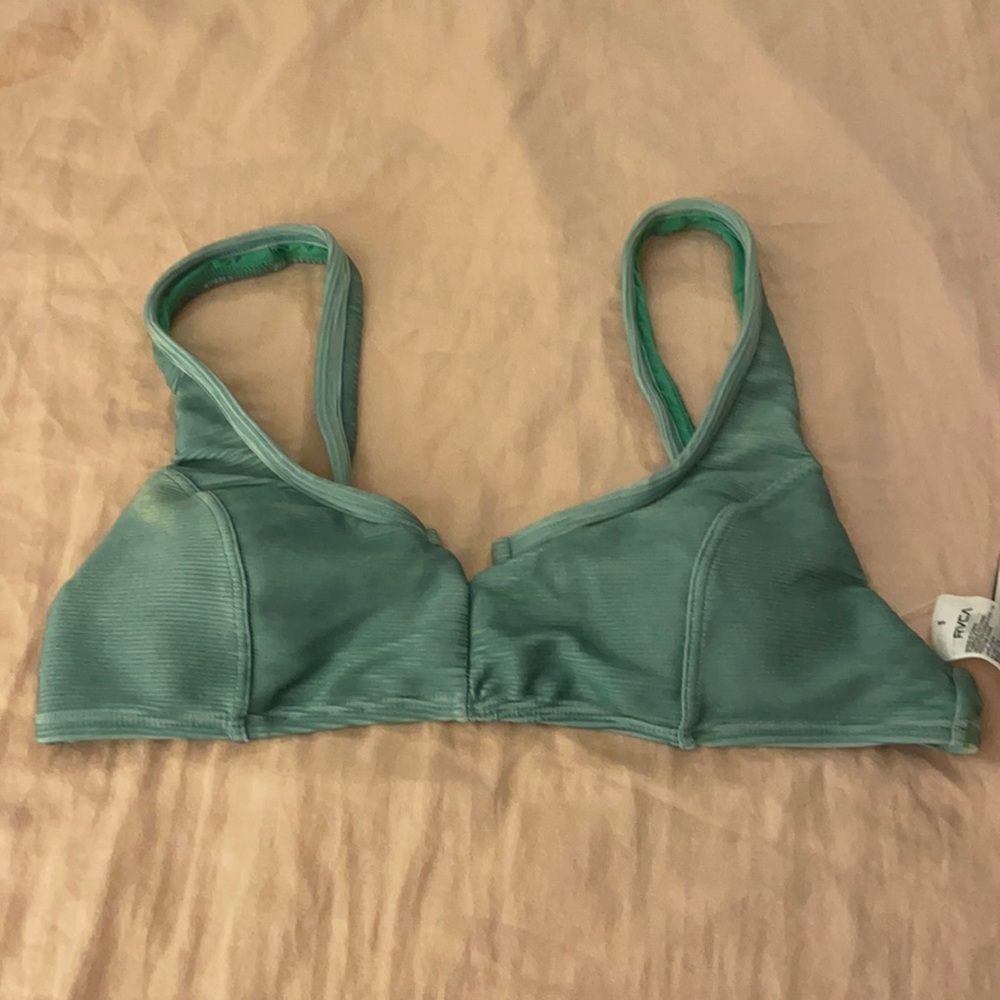 RVCA green bikini top
